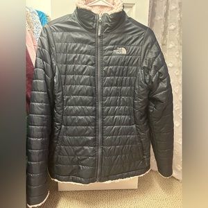 Girls Reversible North Face Outdoor Jacket Size XL/18